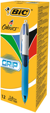 BOLIGRAFO BIC 4 COLORES GRIP MEDIO | 12 UNIDADES | (BIC)